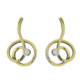 Silver, gold and brilliant earrings
