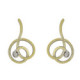 Silver, gold and brilliant earrings