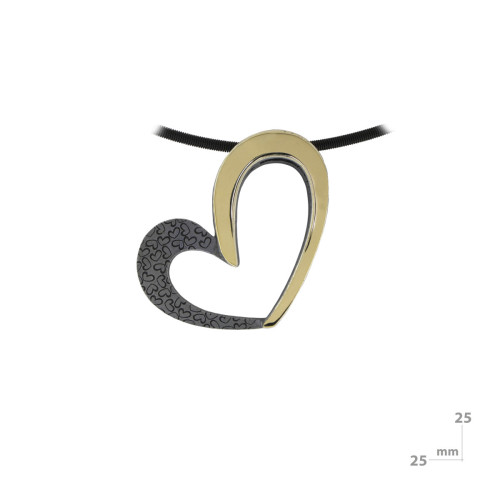 Colgante de plata y oro