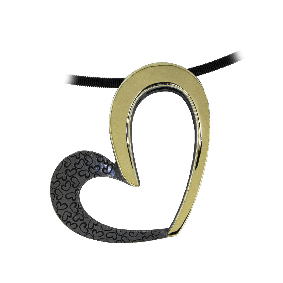 Colgante de plata y oro