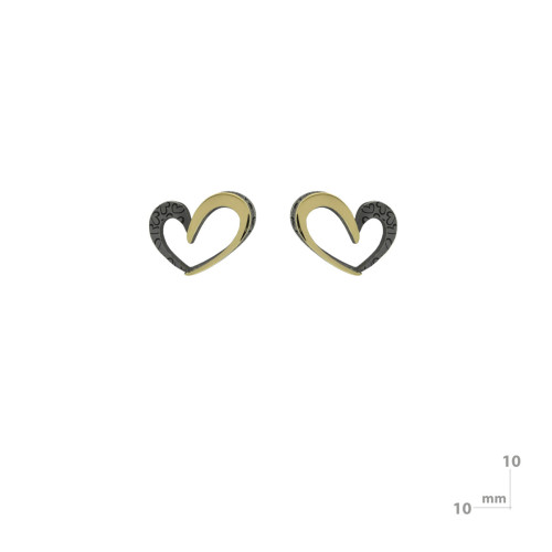 Pendientes de plata y oro