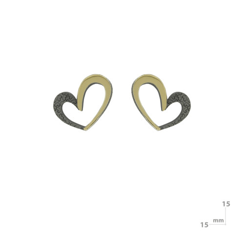 Pendientes de plata y oro