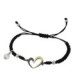 Pulsera de macramé, plata y oro