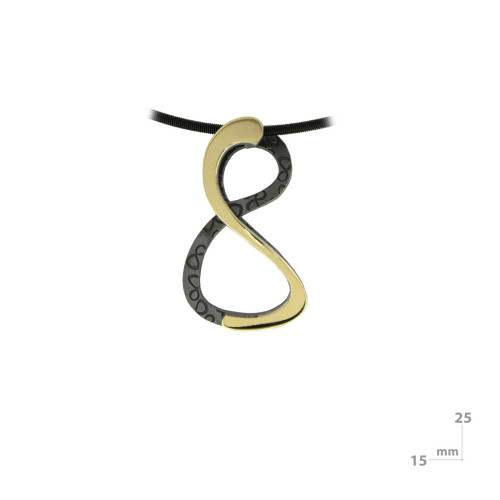 Colgante de plata y oro