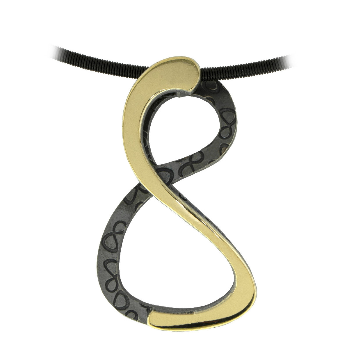 Colgante de plata y oro