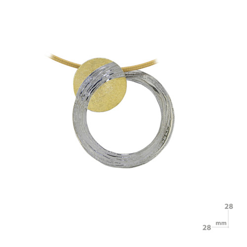 Colgante de plata y oro