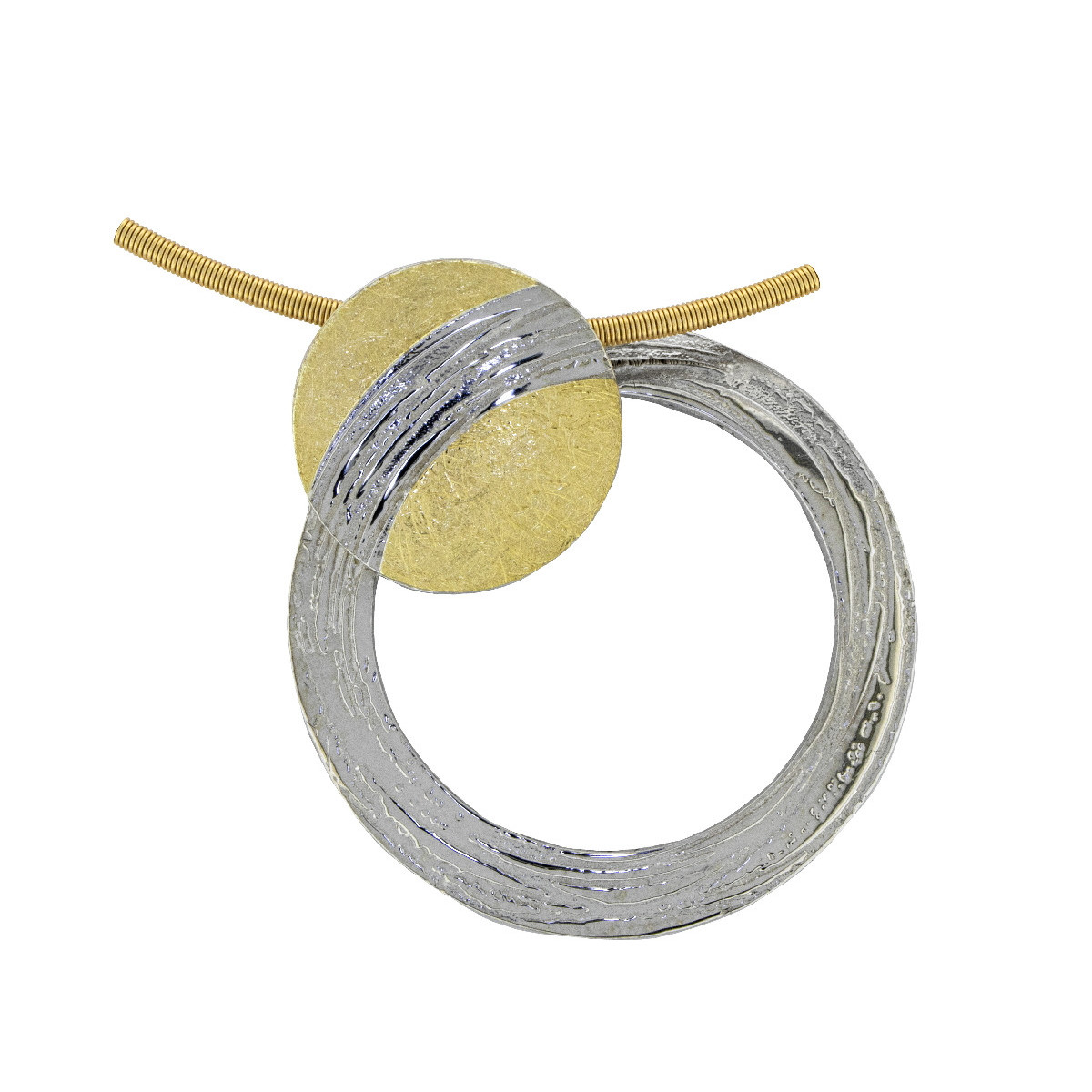 Colgante de plata y oro