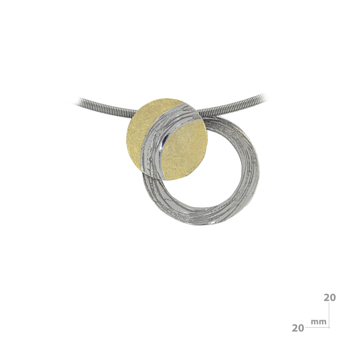 Colgante de plata y oro