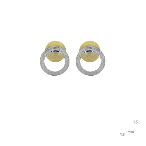 Pendientes de plata y oro