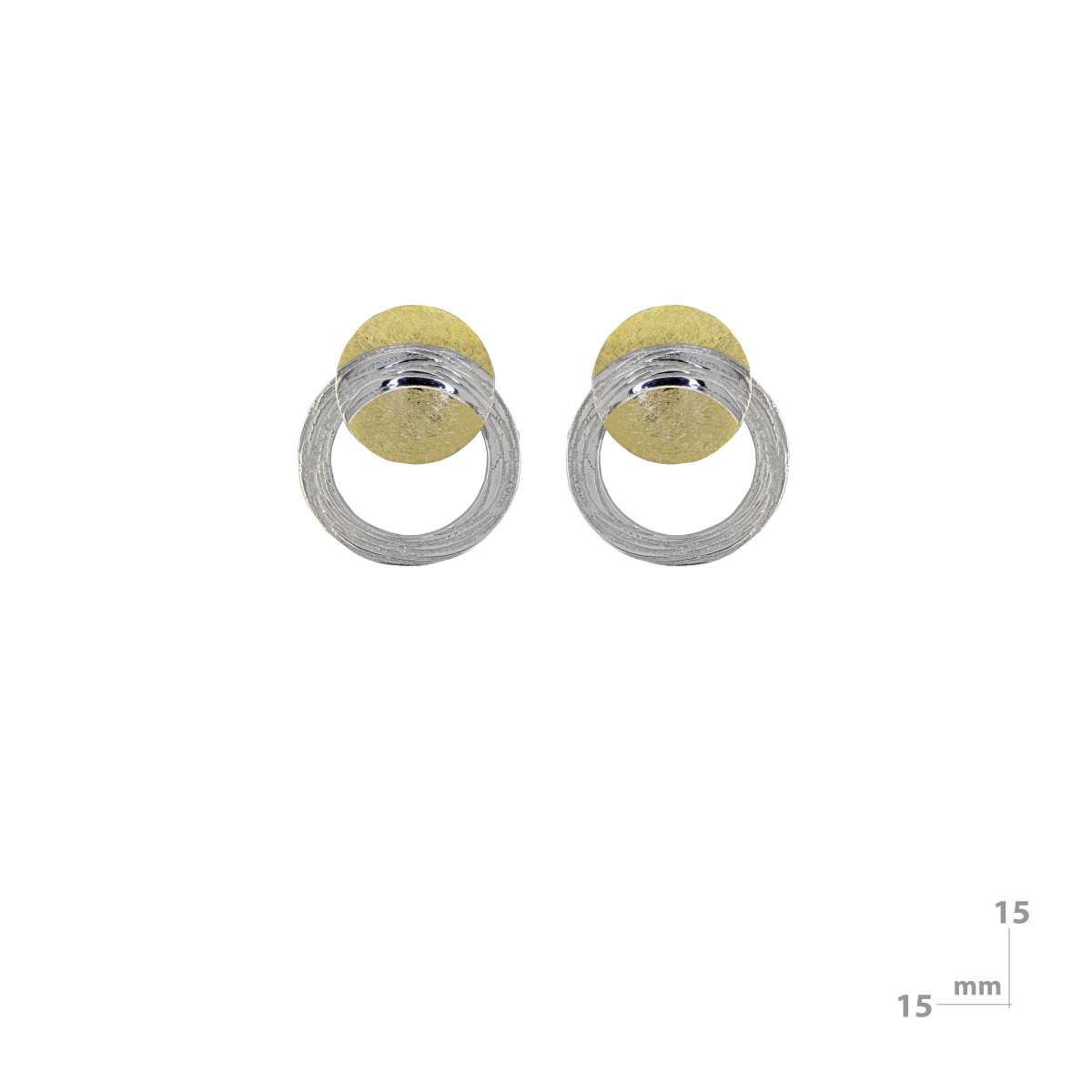 Pendientes de plata y oro