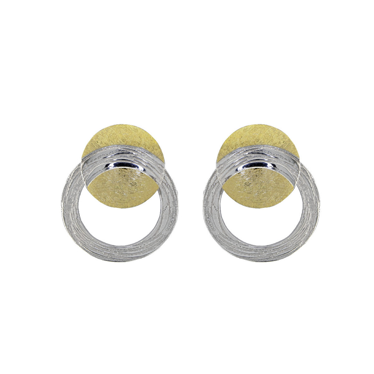 Pendientes de plata y oro