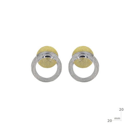 Pendientes de plata y oro
