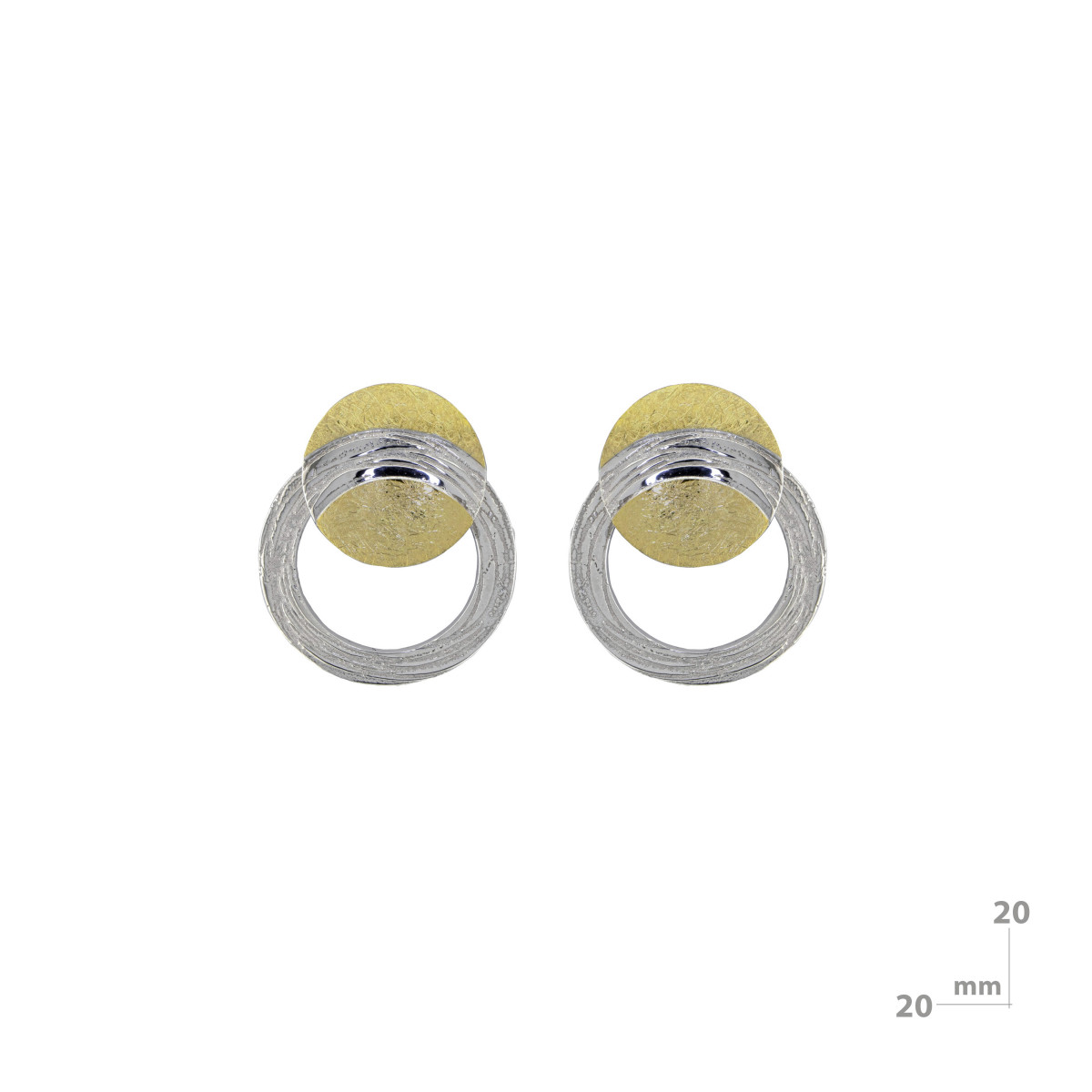 Pendientes de plata y oro