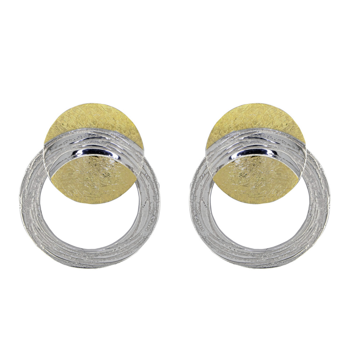 Pendientes de plata y oro