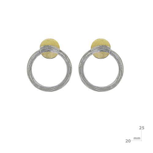 Pendientes de plata y oro