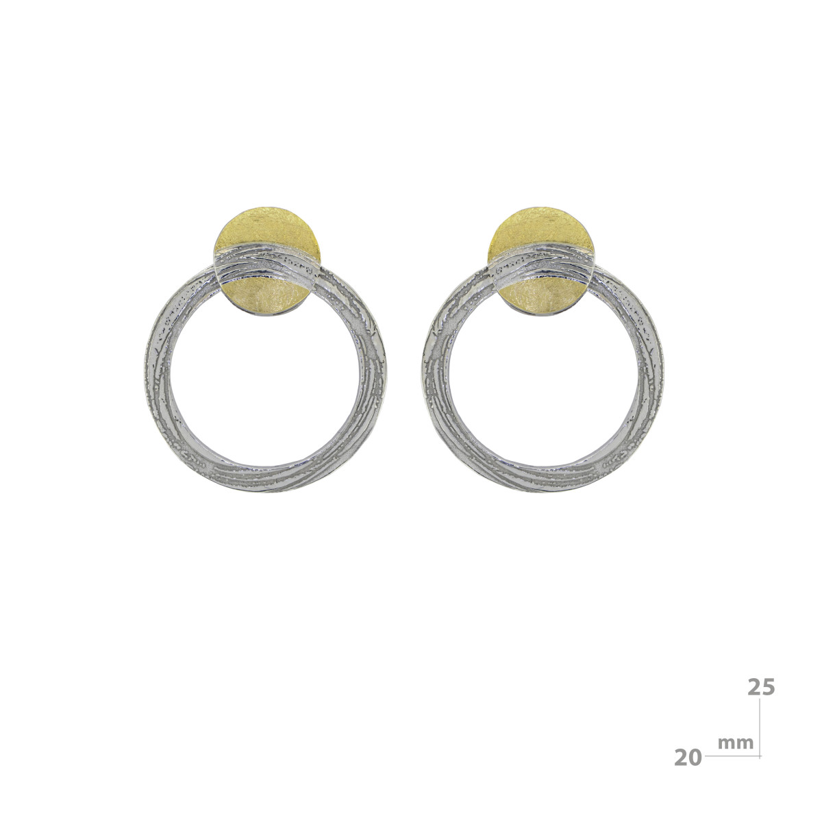 Pendientes de plata y oro