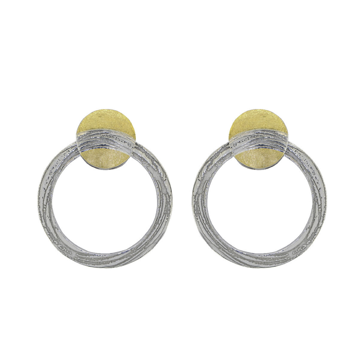 Pendientes de plata y oro