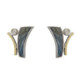 Pendientes de plata, oro, esmalte y brillante