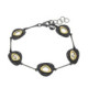 Pulsera de plata, oro y brillante