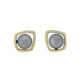 Pendientes de plata, oro y perla