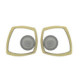 Pendientes de plata, oro y perla