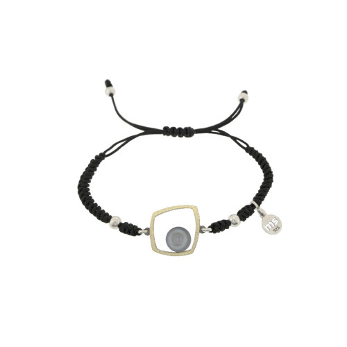 Pulsera de plata, oro y perla