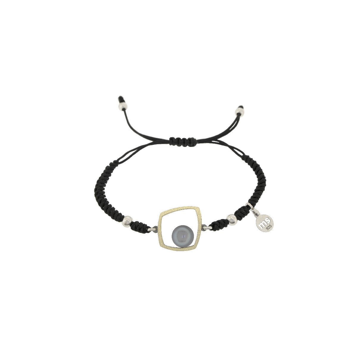 Pulsera de plata, oro y perla