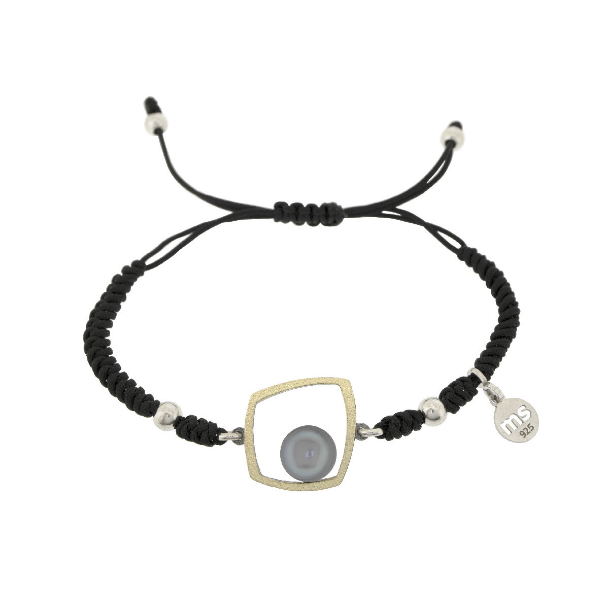 Pulsera de plata, oro y perla