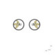Pendientes de plata, oro y brillantes
