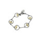 Pulsera de plata, oro y brillante