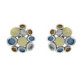 Pendientes de plata, oro, esmalte y brillante