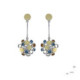 Arracades de plata, or, esmalt i brillant