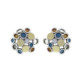 Arracades de plata, or, esmalt i brillant