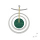 Silver, gold, brilliant and malachite pendant