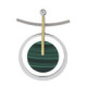 Silver, gold, brilliant and malachite pendant