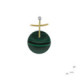 Silver, gold, brilliant and malachite pendant