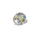 Anell de plata, or, esmalt i brillant
