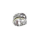 Anillo de plata, oro y brillante