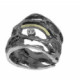 Anillo de plata, oro y brillante
