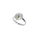 Anillo de plata, oro y brillante