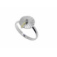 Anillo de plata, oro y brillante