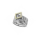 ANELL PLATA, OR I BRILLANT 0.025 CT