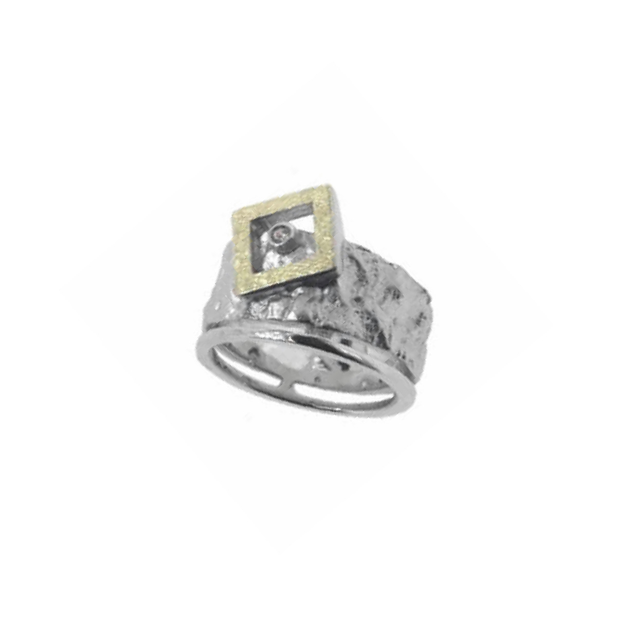 ANELL PLATA, OR I BRILLANT 0.025 CT