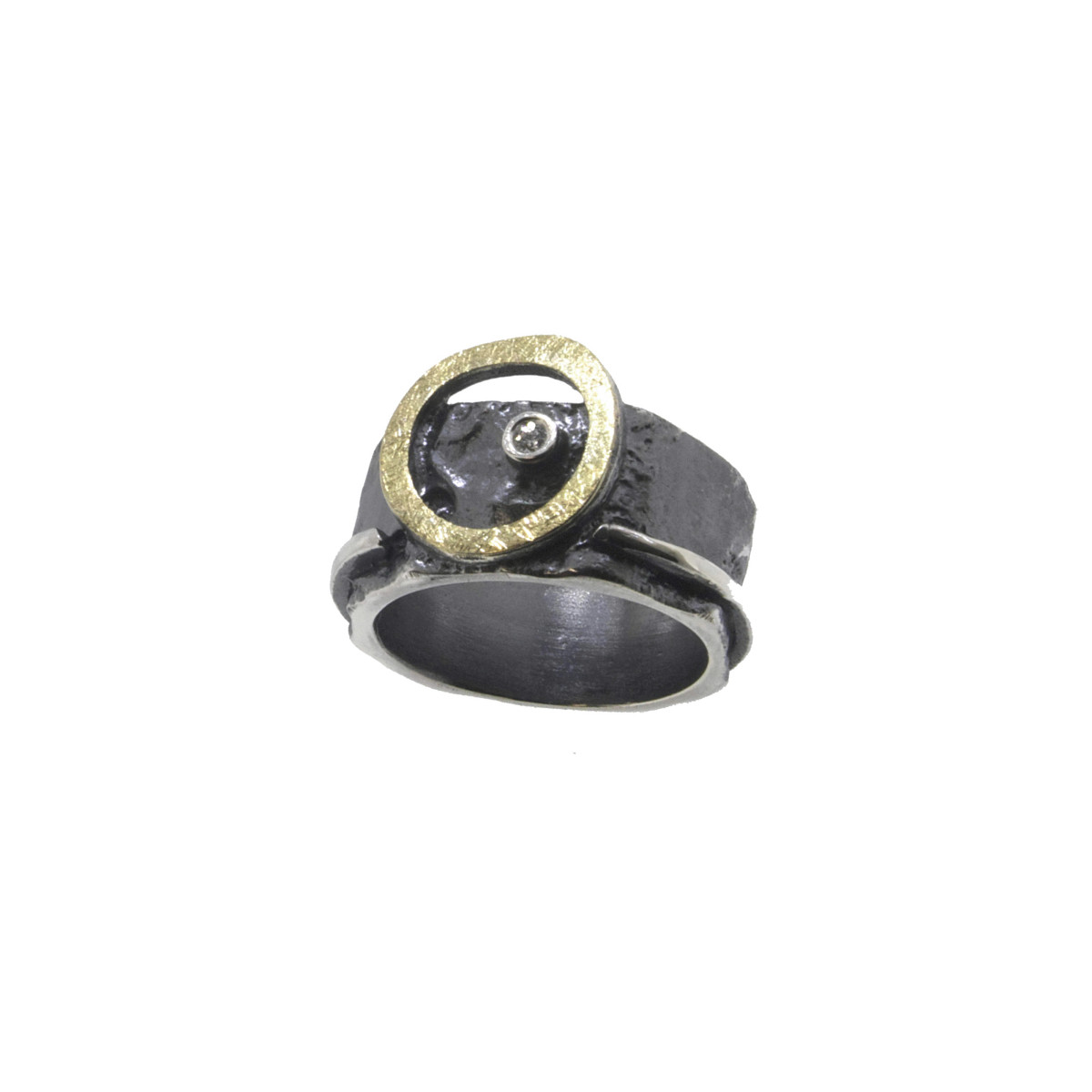 ANELL PLATA, OR I BRILLANT 0.035 CT