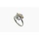 ANELL PLATA, OR I BRILLANT 0.015 CT.