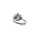 Anillo de plata, oro y brillante