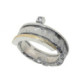 Anillo de plata, oro y brillante