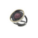Anillo de plata, oro y rodocrosita