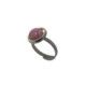 Anillo de plata, oro y rodocrosita