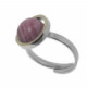 Anillo de plata, oro y rodocrosita